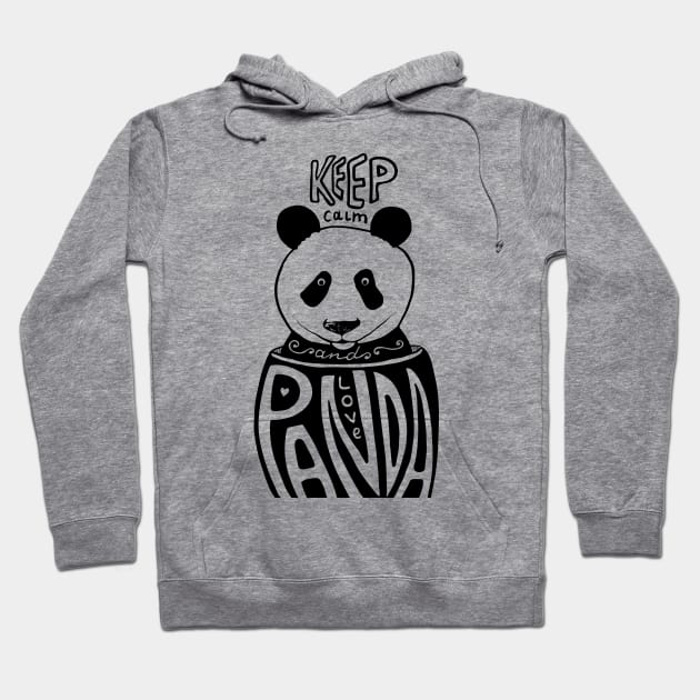 keep calm and love panda Hoodie by Mako Design 